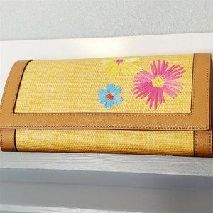 ANNE KLEIN Boho Vegan Embroidered Clutch